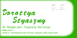 dorottya styaszny business card